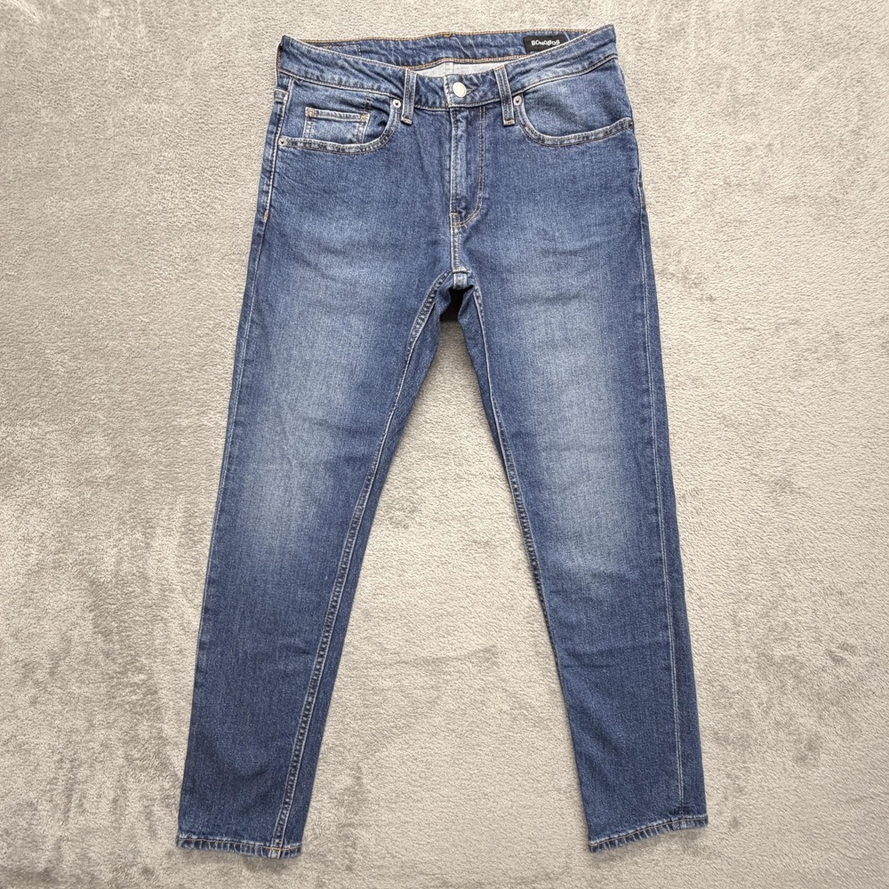 Bonobos Jeans Mens Measured 31x28 Blue Skinny Slim Stretch Medium Wash Zip Fly